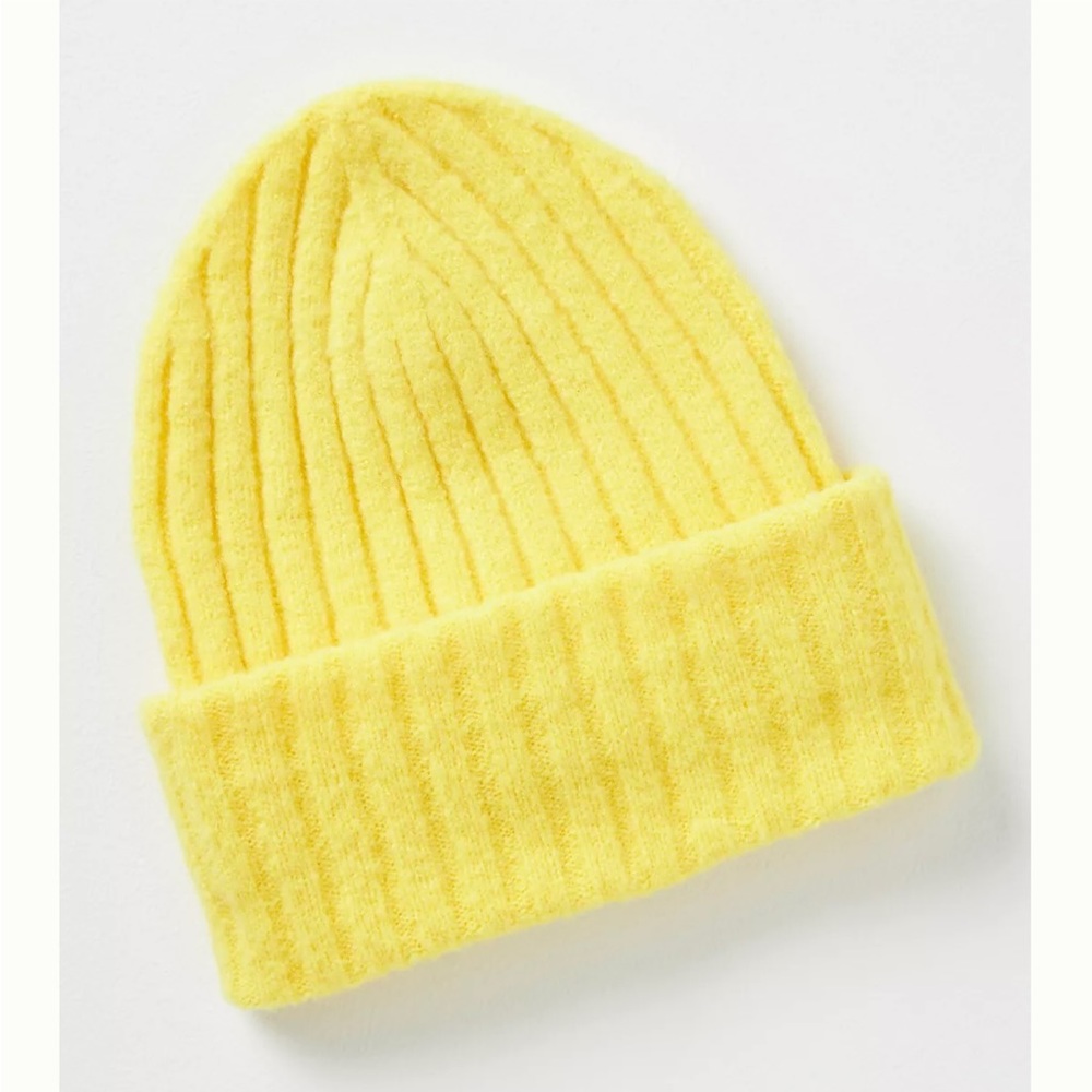 Yellow Anthropologie winter hat